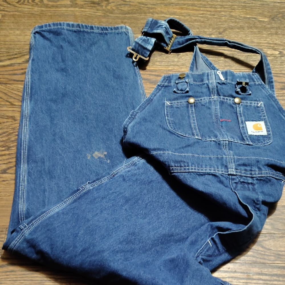 Carhartt Men's Classic Blue Denim Overalls